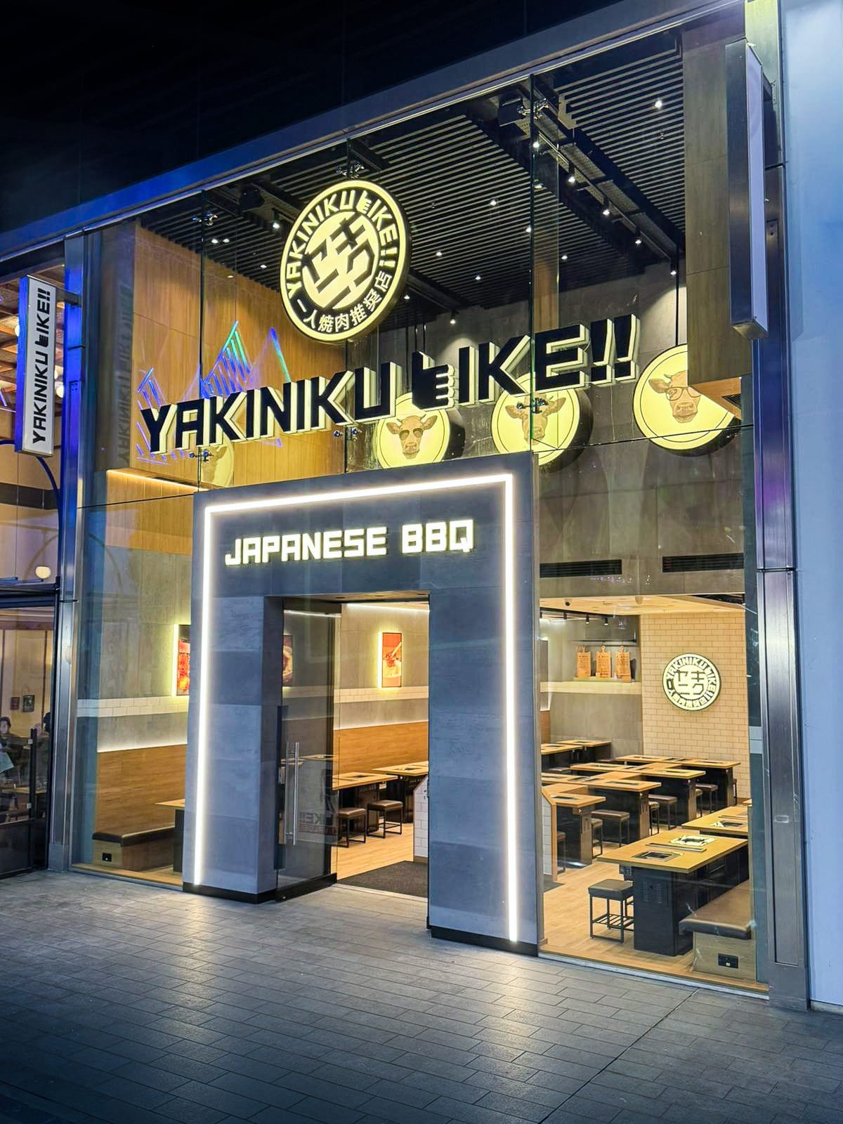 Yakiniku Like shopfront at Westfield Stratford City, London, fitted out by LCC